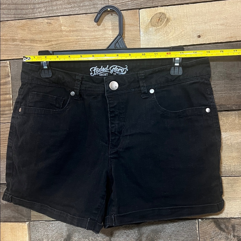 Black Shorts, Faded Glory, Rolled Hem, Size 10